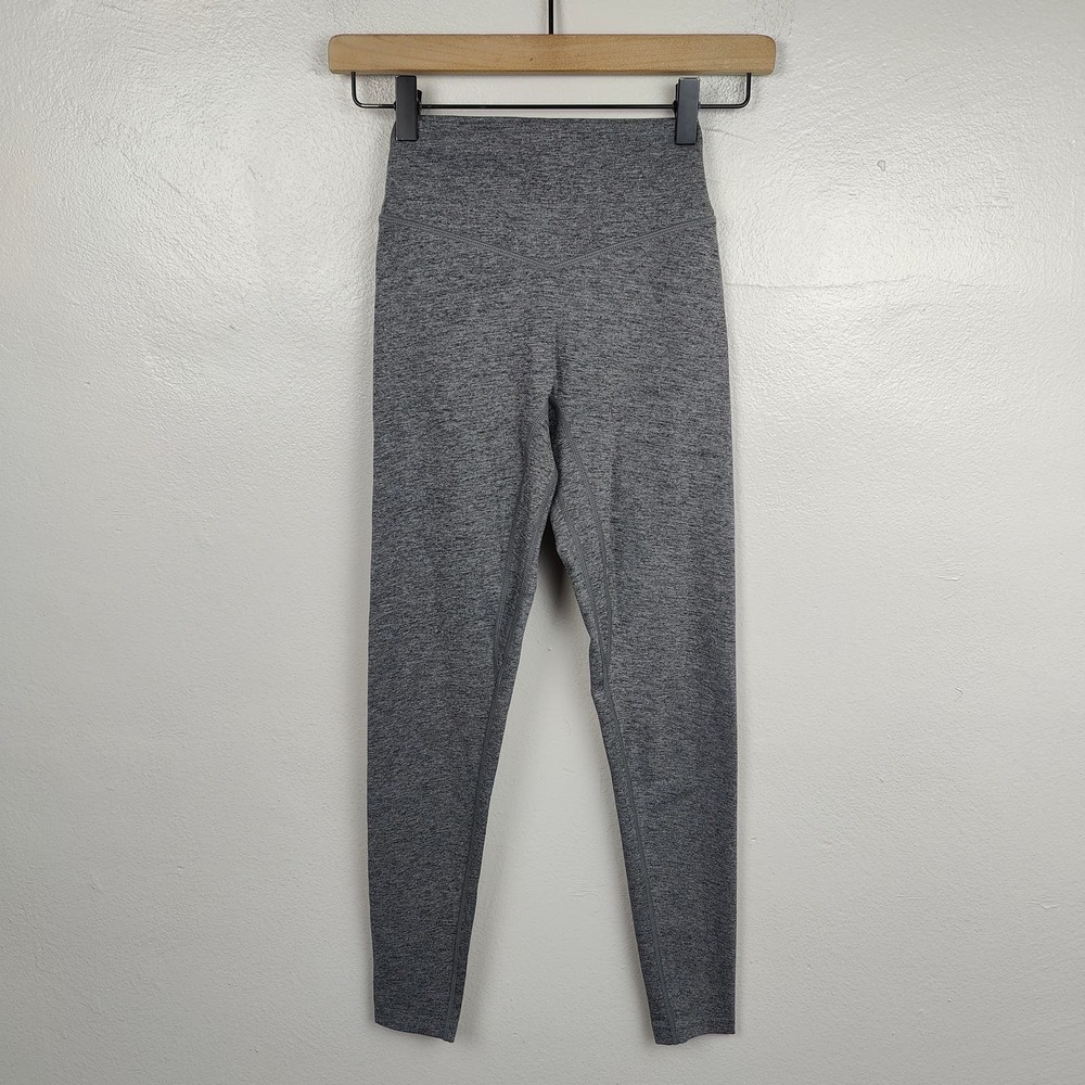 Vitality Leggings Womens XS Brushed Gray Heather High Waist Curved Glute Seam